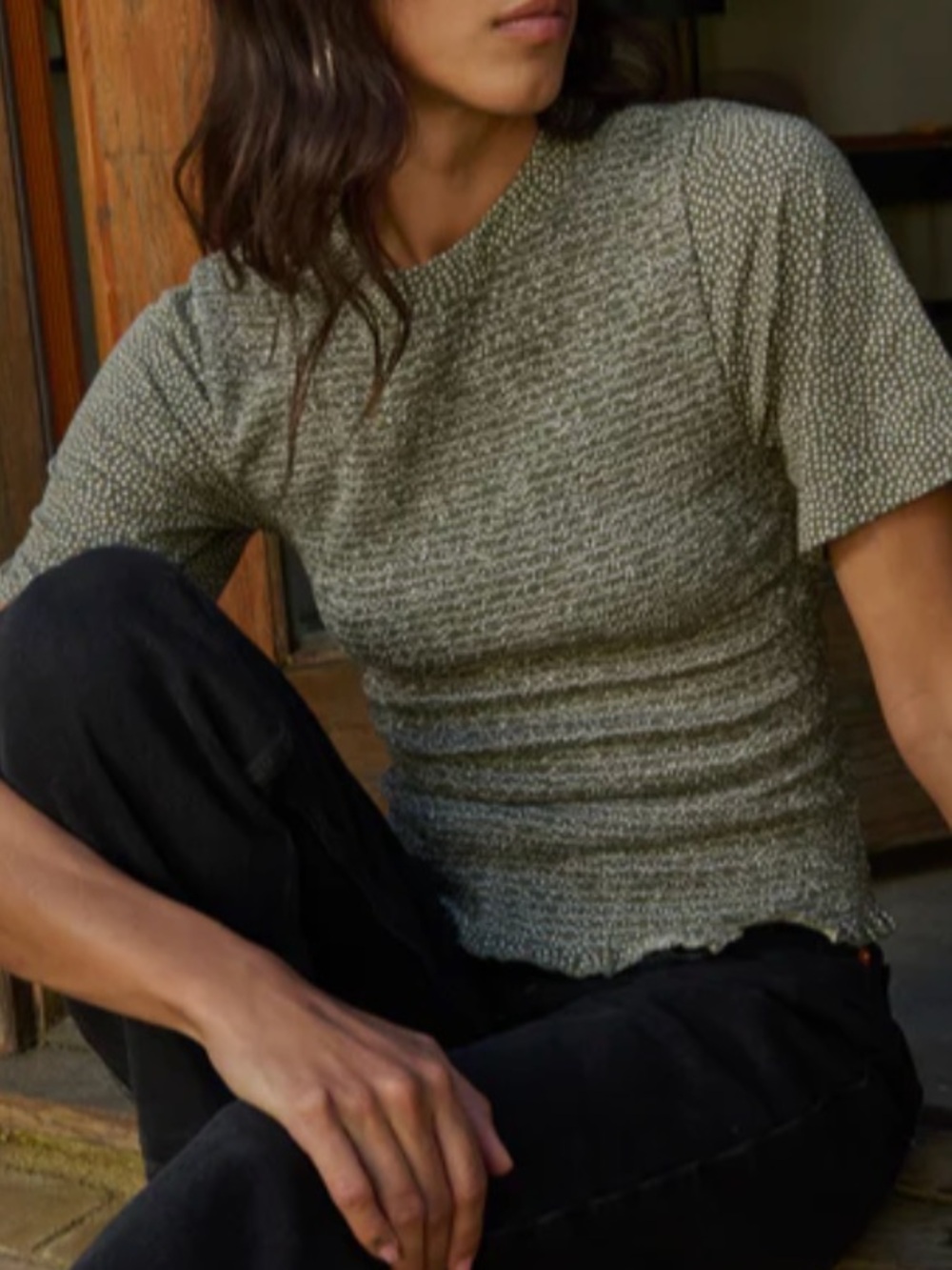 OLIVIA SMOCKED TEE - Picture 5 of 5